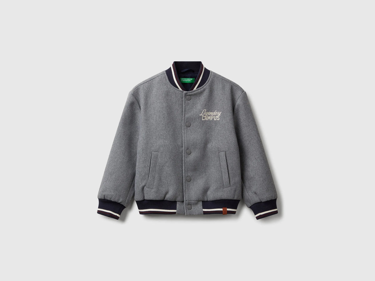Benetton_Dark Gray_Bomber Jacket in Wool Blend_2LLUCN06G_507_01