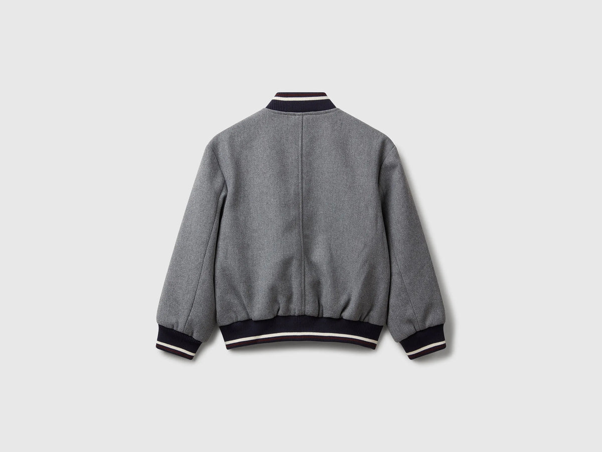 Benetton_Dark Gray_Bomber Jacket in Wool Blend_2LLUCN06G_507_02