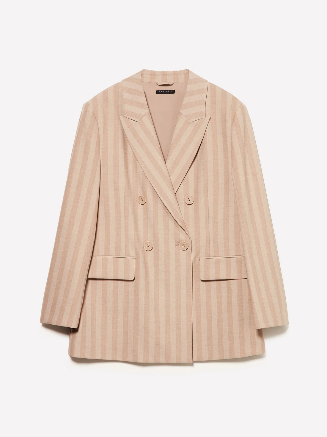 Sisley Beige Women Oversized Blazer with Crossover SKU: 2LMTLW03Q_904 Image 01