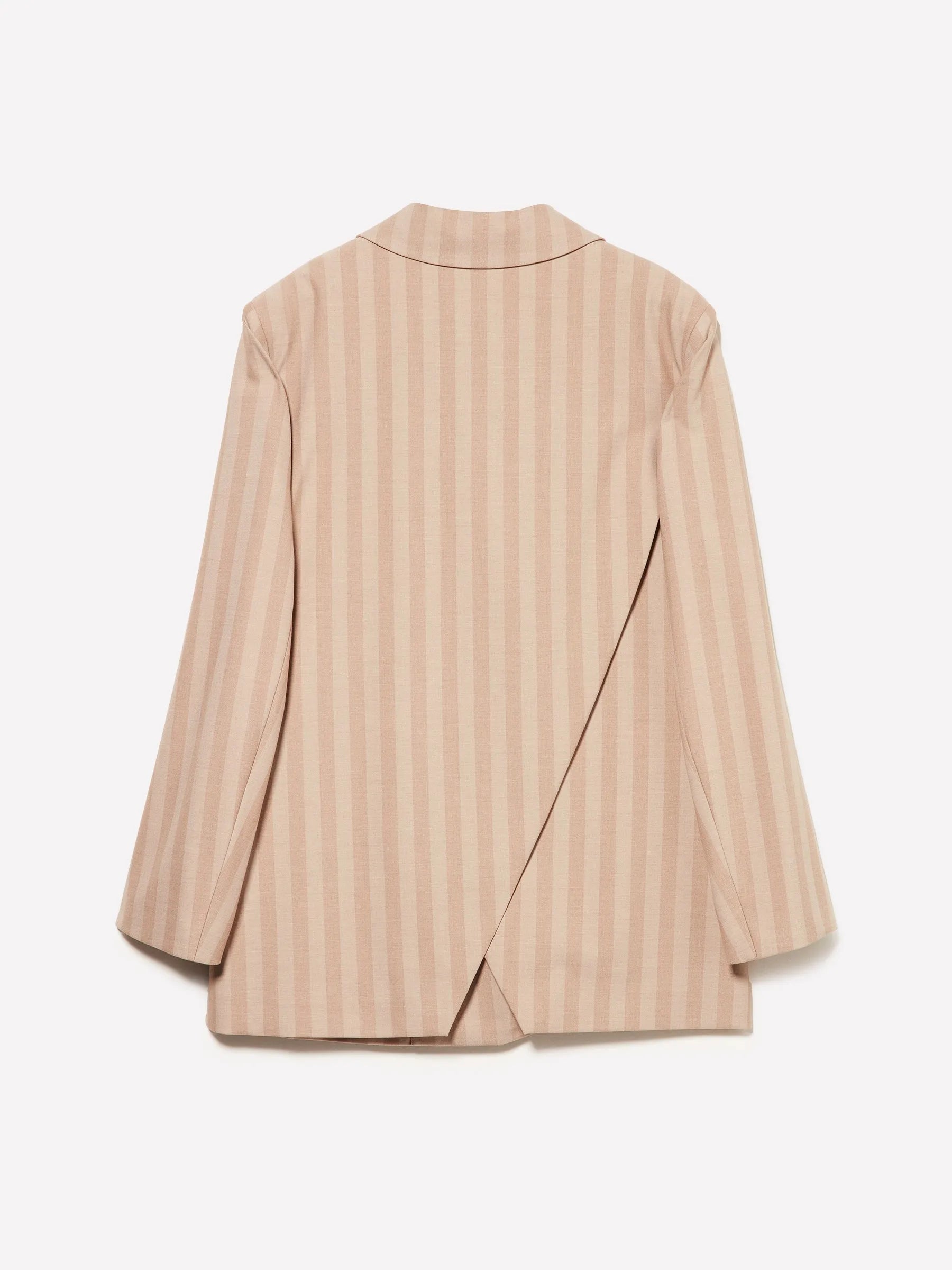 Sisley Beige Women Oversized Blazer with Crossover SKU: 2LMTLW03Q_904 Image 02