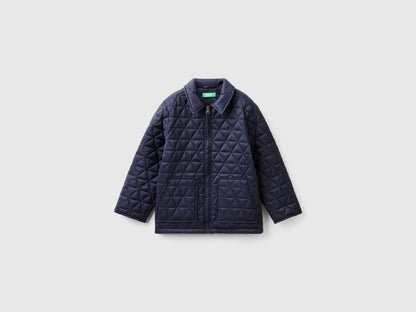 Benetton Dark Blue Boys Quilted "Rain Defender" Jacket SKU: 2MJACN053_252 Image 01