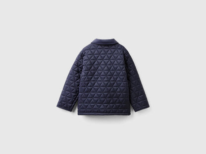 Benetton Dark Blue Boys Quilted "Rain Defender" Jacket SKU: 2MJACN053_252 Image 02