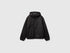 Benetton Black Men "Rain Defender" Jacket with Hood SKU: 2NEPUN07K_100 Image 01