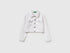 Benetton White Girls Cropped Cotton Jacket SKU: 2PYACN074_701 Image 01
