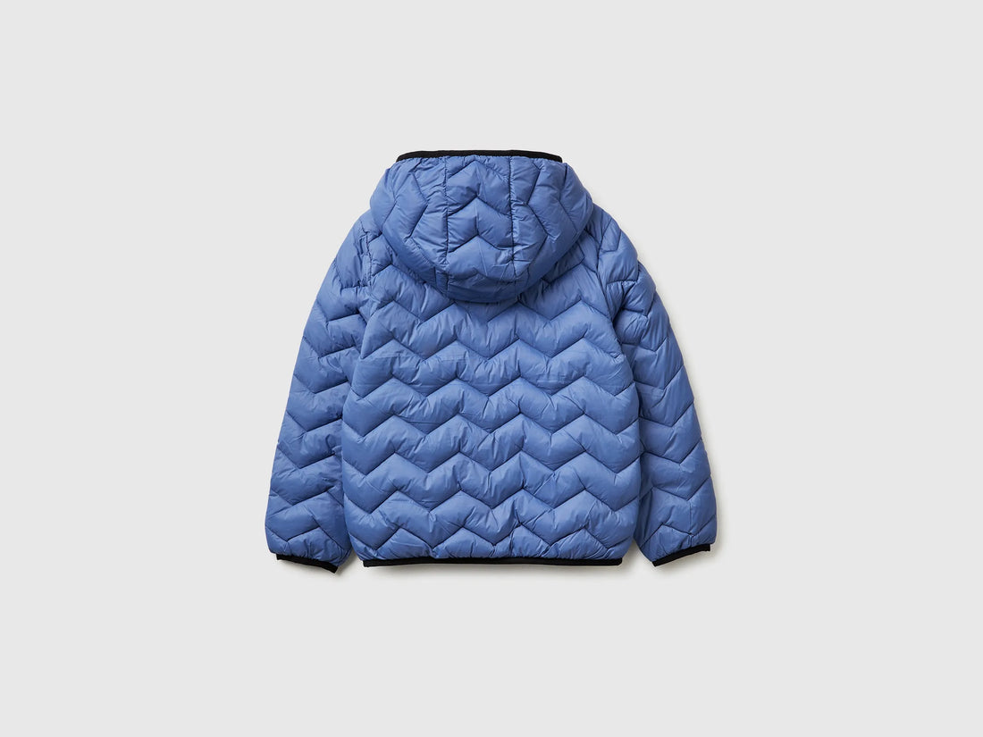 Benetton Air force blue Boys Padded Jacket with Hood SKU: 2TWDCN04V_05N Image 02