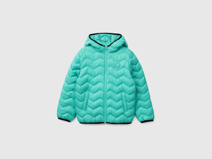 Benetton Light green Boys Padded Jacket with Hood SKU: 2TWDCN04V_08N Image 01