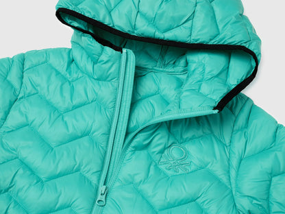 Benetton Light green Boys Padded Jacket with Hood SKU: 2TWDCN04V_08N Image 03