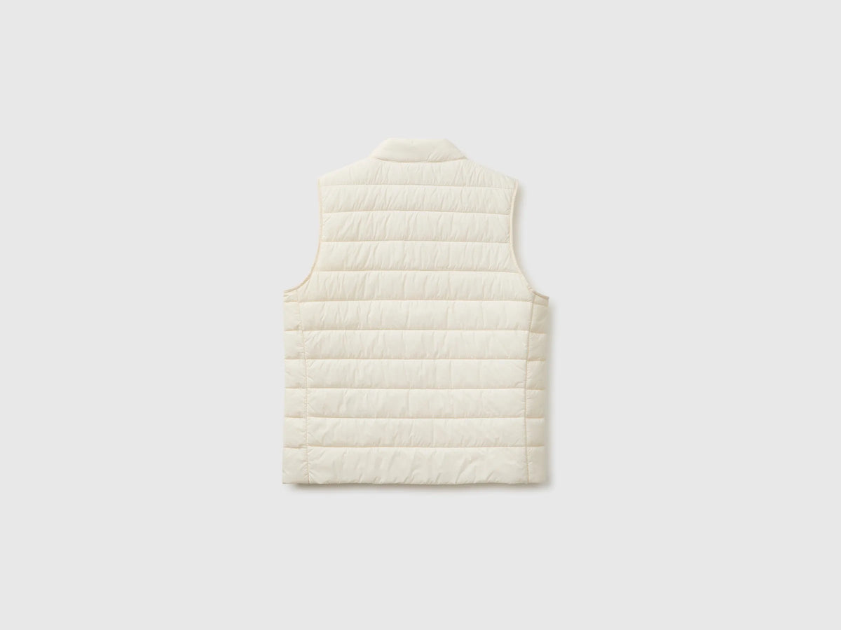 Benetton Creamy White Women Lightweight Slim Fit Sleeveless Jacket SKU: 2TWDDJ01D_27H Image 02