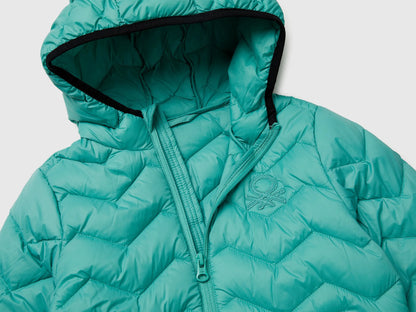 Benetton Light green Boys Padded Jacket with Hood SKU: 2TWDGN02V_08N Image 03