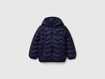 Benetton Dark blue Boys Padded Jacket with Hood SKU: 2TWDGN02V_252 Image 01