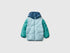 Benetton Air Force Blue Boys Padded Jacket with Hood SKU: 2TWDGN04N_901 Image 01