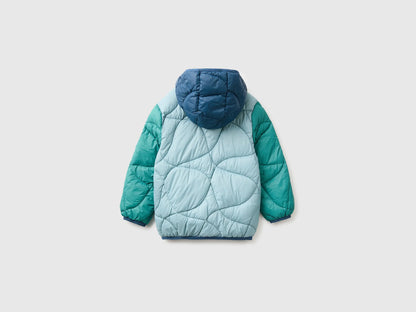 Benetton Air Force Blue Boys Padded Jacket with Hood SKU: 2TWDGN04N_901 Image 02