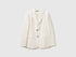 Benetton Creamy White Women Checked Blazer SKU: 2V6GDW03O_901 Image 01
