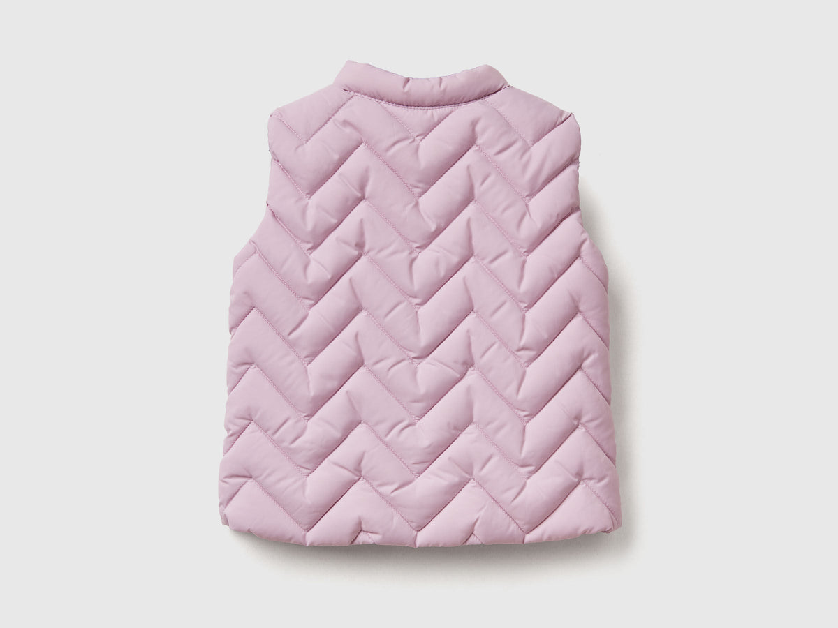 Benetton_Lavender_Padded Vest in Technical Fabric_2WU0AJ005_0W1_02