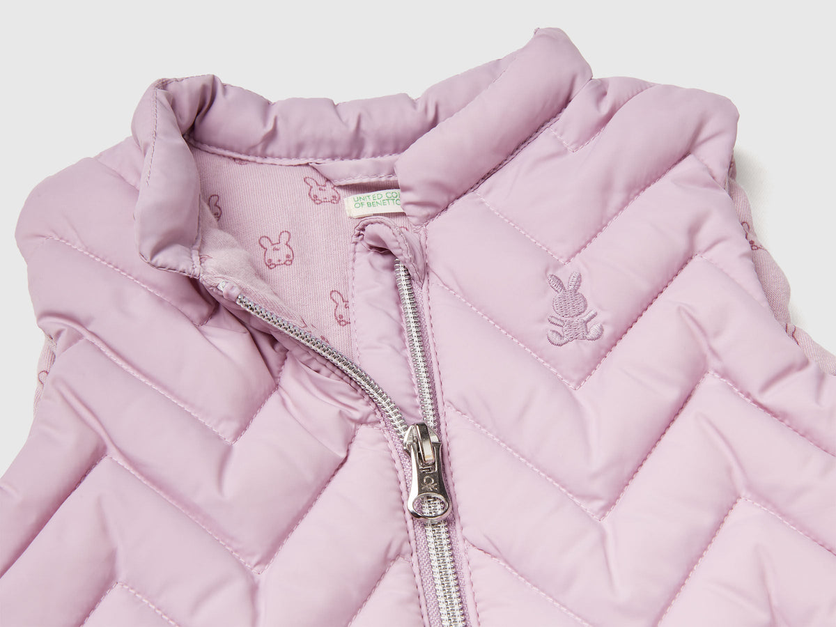 Benetton_Lavender_Padded Vest in Technical Fabric_2WU0AJ005_0W1_03