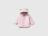 Benetton Pink New Born Fleece-Lined Hooded Jacket SKU: 2WU0AN01A_197 Image 01