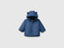 Benetton Blue New Born Fleece-Lined Hooded Jacket SKU: 2WU0AN01A_355 Image 01