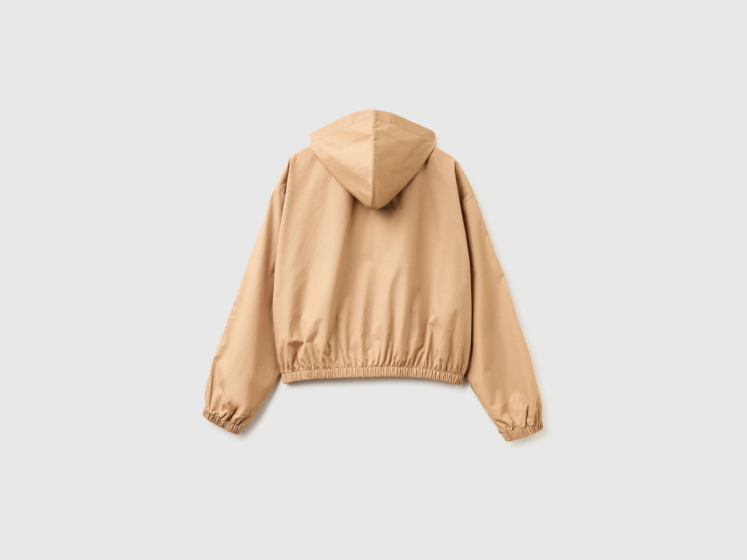 Benetton Camel Women Canvas Jacket with Hood SKU: 2Z0SDN09E_21R Image 02