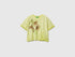 Benetton Yellow Girls T-Shirt with Print and Knot SKU: 3085C10T3_6M4 Image 01