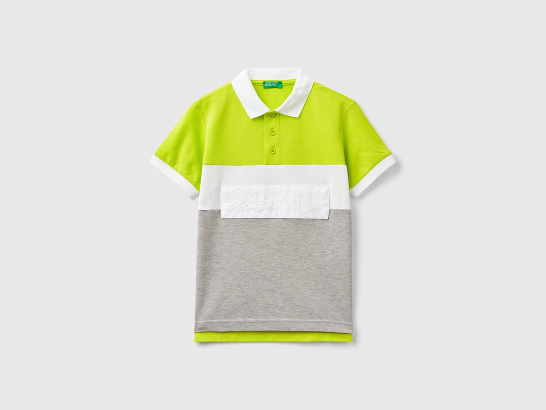 Color Block Polo Shirt In Organic Cotton_3088C301G_2C7_01