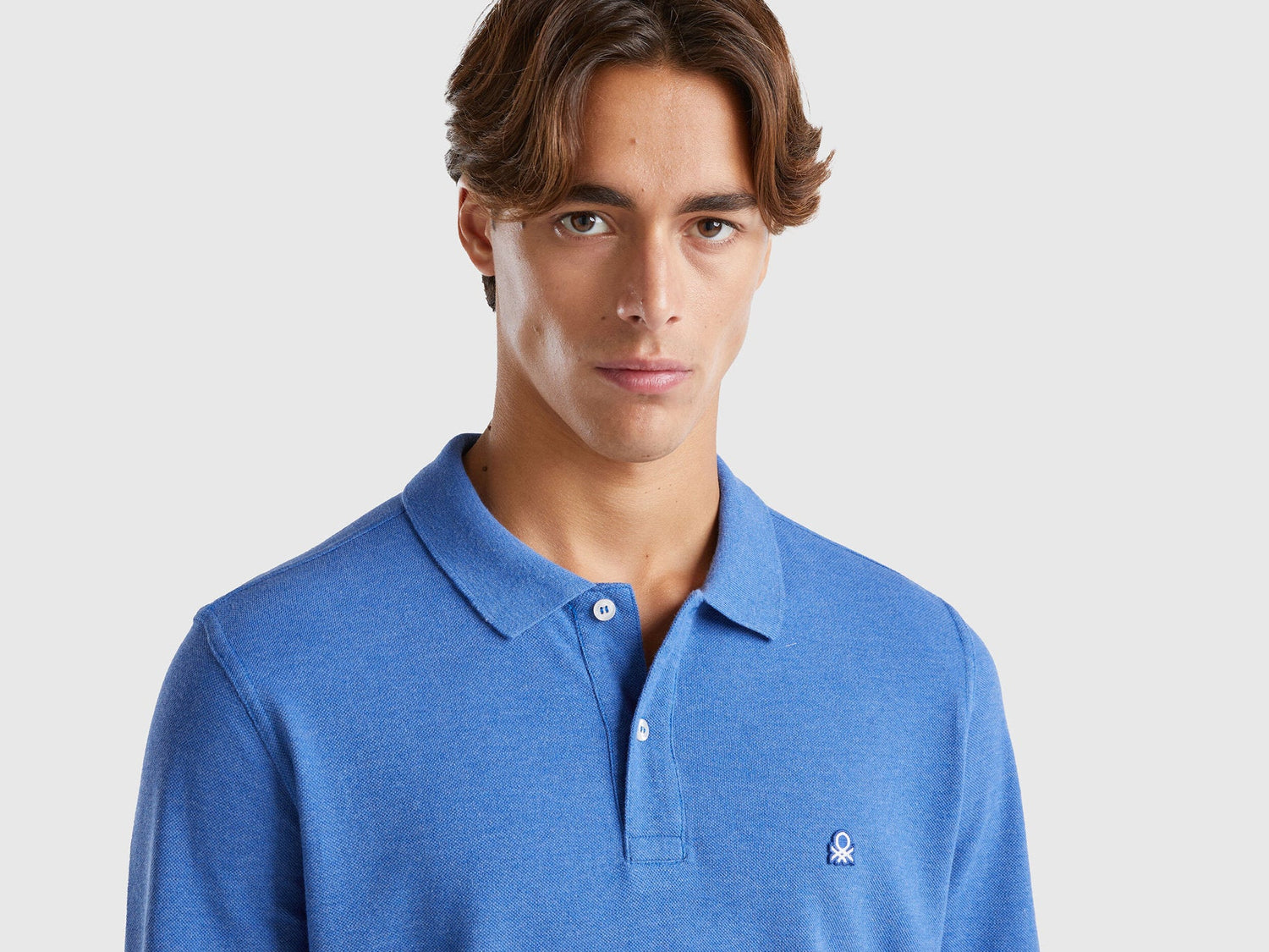 Melange Polo Shirt In Organic Cotton_3088U3025_7P8_03