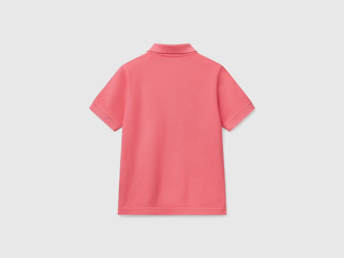 Benetton Salmon Boys Slim Fit Polo in Pure Cotton SKU: 3089C300Q_11F Image 02