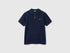 Benetton Dark Blue Boys Slim Fit Polo in Pure Cotton SKU: 3089C300Q_252 Image 01