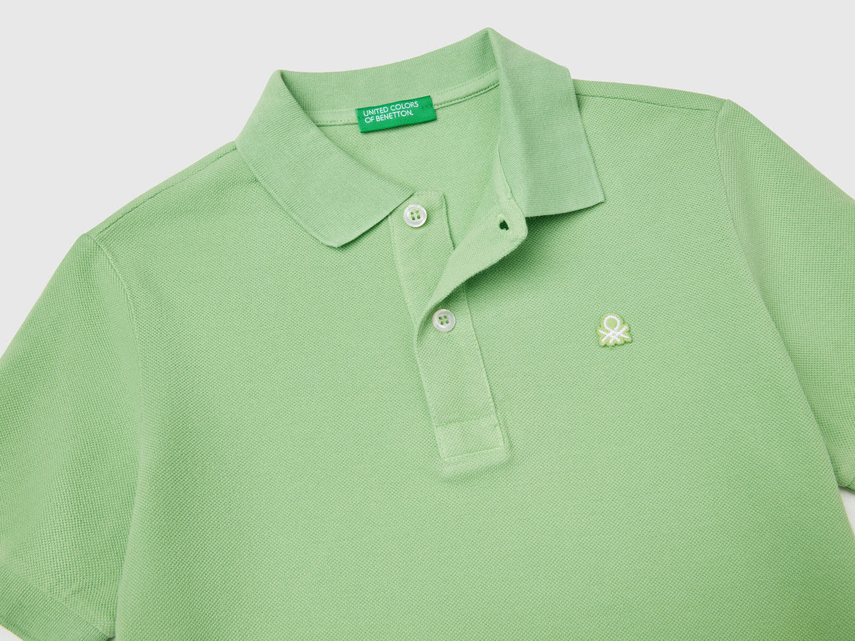 Benetton_Slim Fit Polo in Pure Cotton_3089C300Q_2P7_03