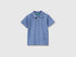 Benetton Light Blue Boys Short-Sleeved Polo in Pure Cotton SKU: 3089G3008_05N Image 01