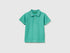 Benetton Aqua Boys Short-Sleeved Polo in Pure Cotton SKU: 3089G3008_08N Image 01