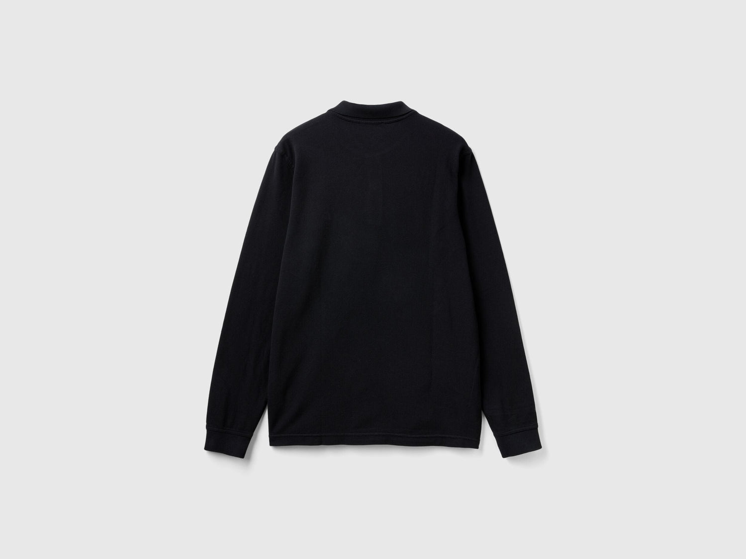 Benetton_Black_Long Sleeve Cotton Polo_3089J3204_100_05