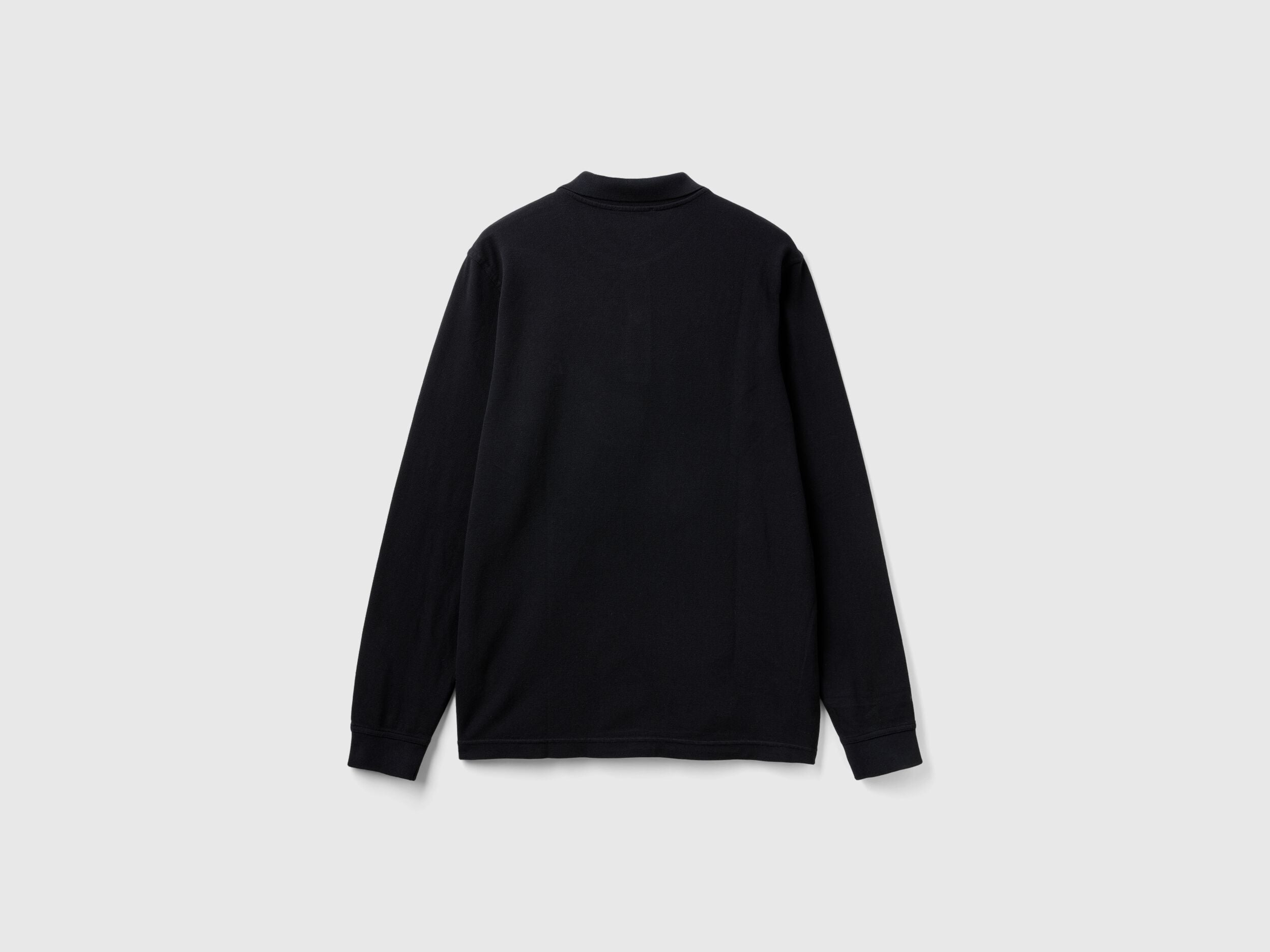 Benetton_Black_Long Sleeve Cotton Polo_3089J3204_100_05