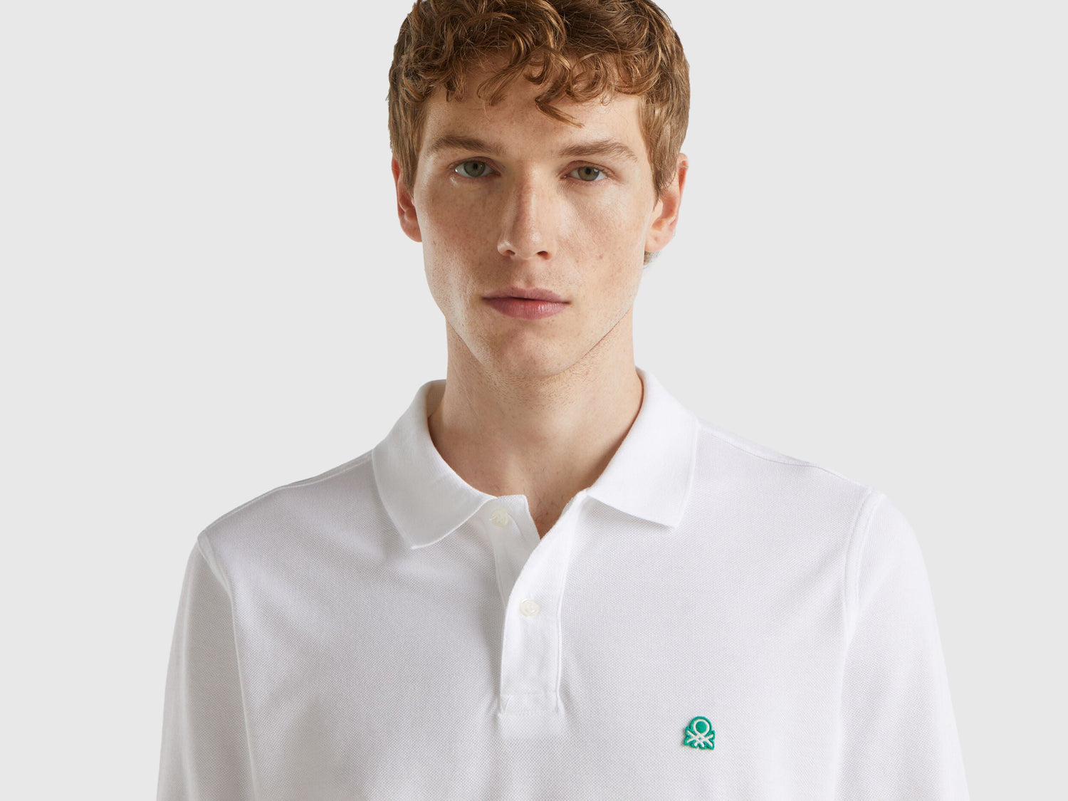 Benetton_White_Long Sleeve Cotton Polo_3089J3204_101_03