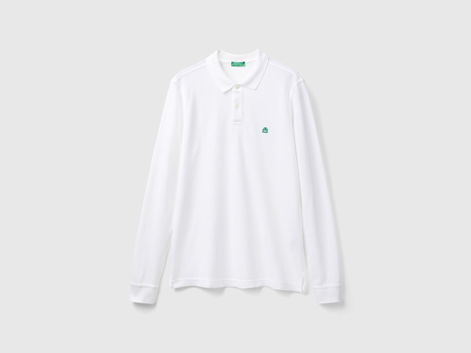 Benetton_White_Long Sleeve Cotton Polo_3089J3204_101_04