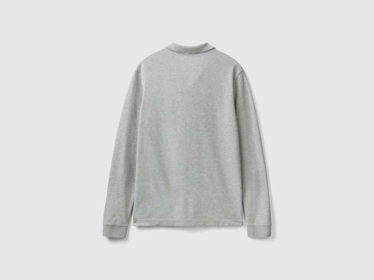 Benetton_Light Gray_Long Sleeve Cotton Polo_3089J3204_501_05