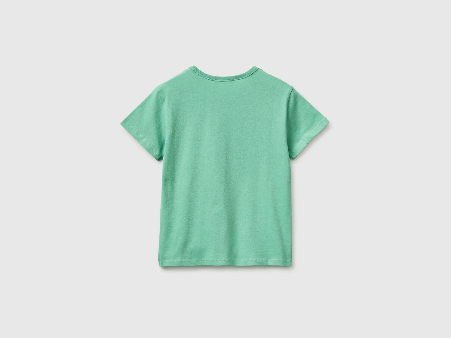 Benetton Aqua Girls T-Shirt with Print and Glitter SKU: 3096C10SG_13D Image 02
