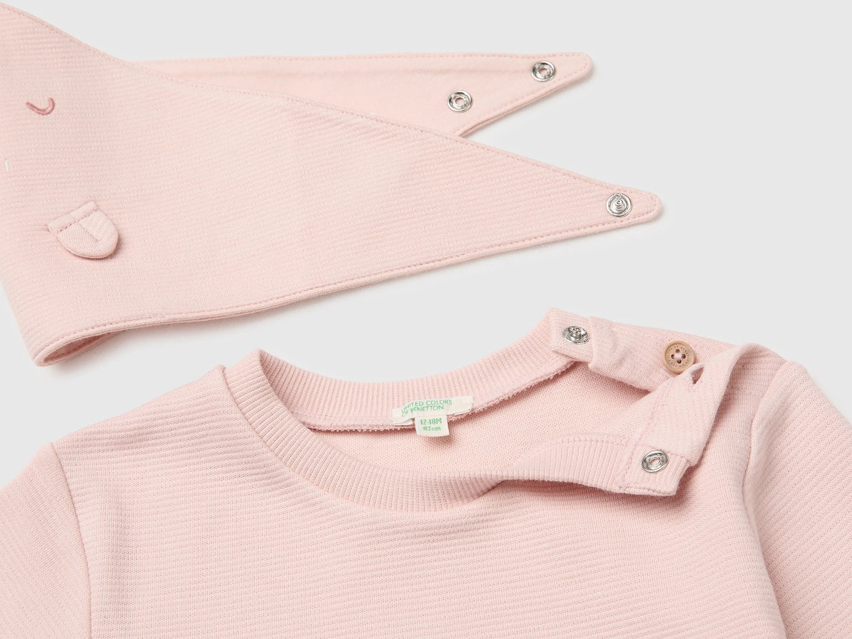 Benetton Soft Pink Girl Pure Cotton Set SKU: 30THAK018_08Q Image 03