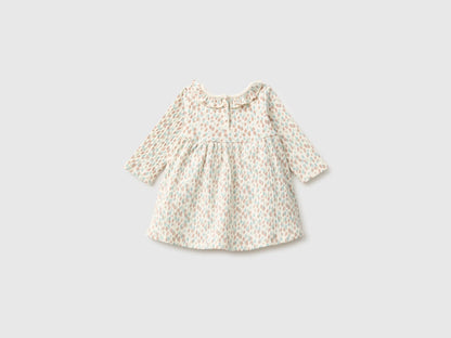 Benetton Creamy White Girl Dress with Panties SKU: 32DRAV00S_901 Image 02