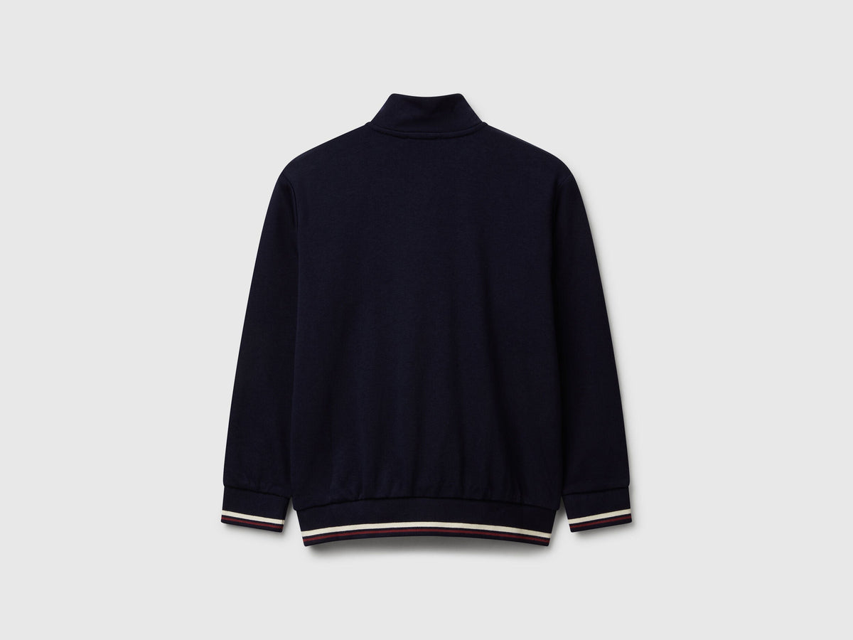 Benetton_Dark Blue_High Neck Sweatshirt with Zipper_32N4C10PS_016_02