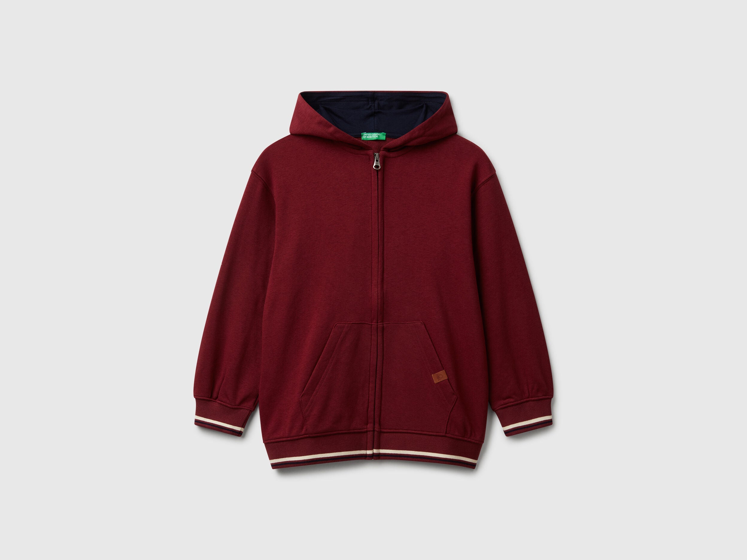 Benetton_Burgundy_Oversized Fit Sweatshirt with Print_32N4C505B_129_01
