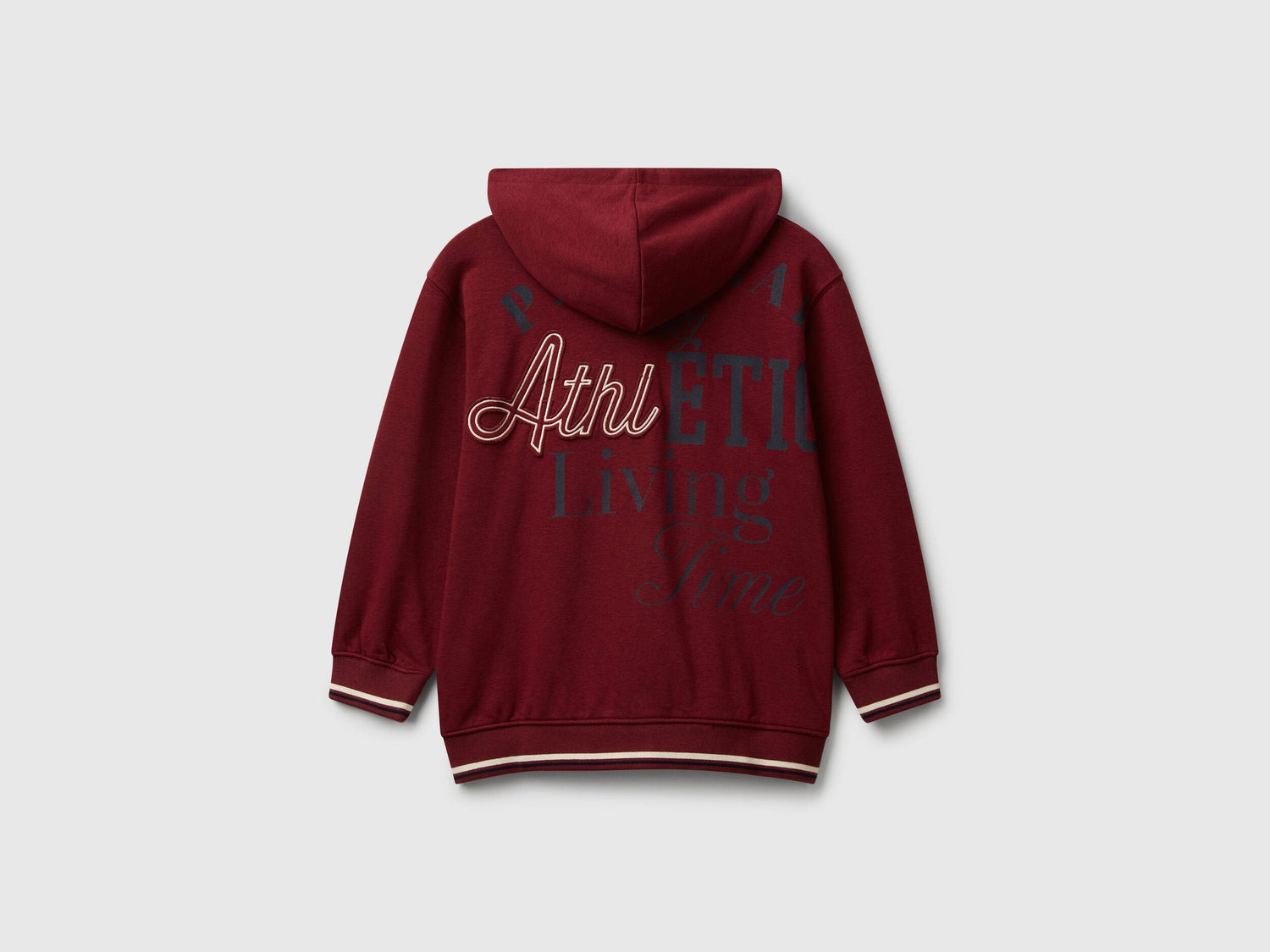 Benetton_Burgundy_Oversized Fit Sweatshirt with Print_32N4C505B_129_02
