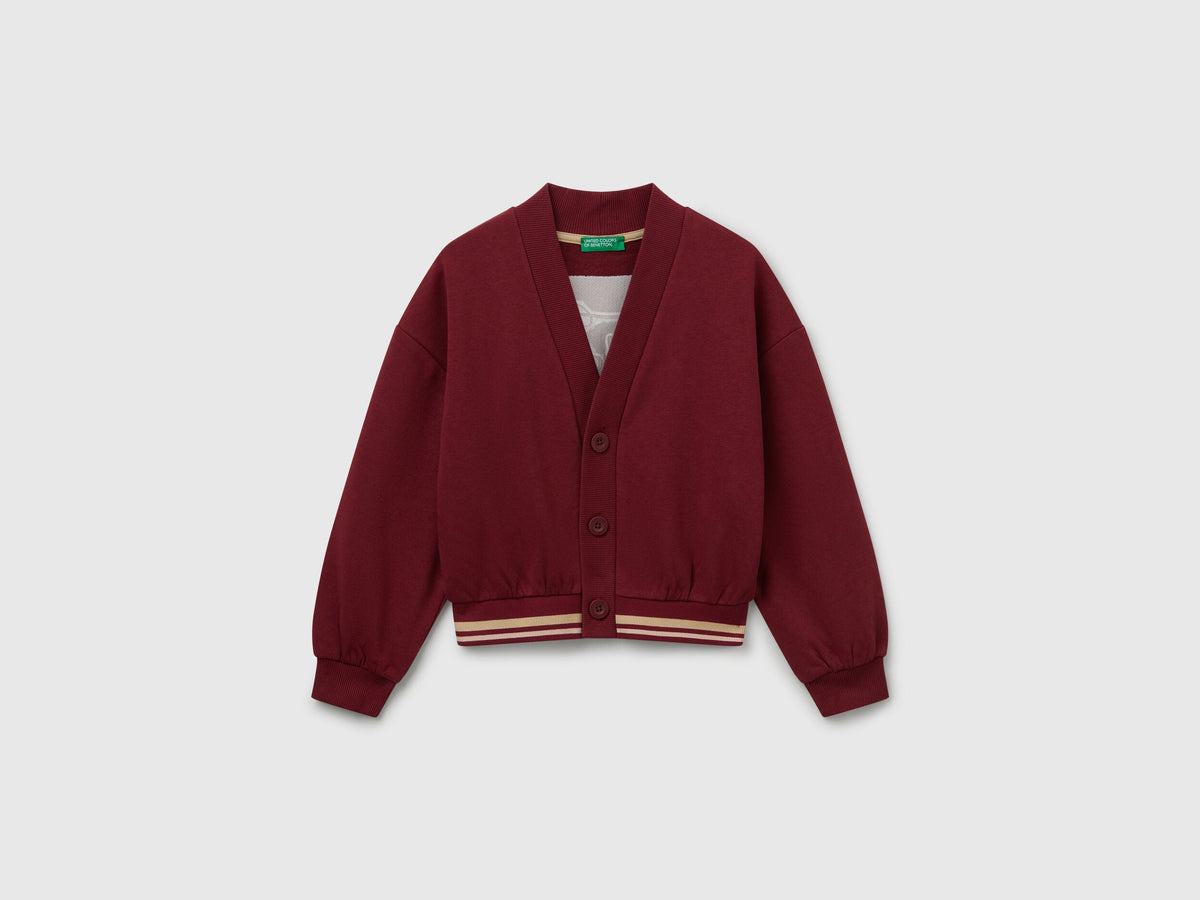 Benetton_Burgundy_Sweat Cardigan with Sequins_32N4C600J_236_01