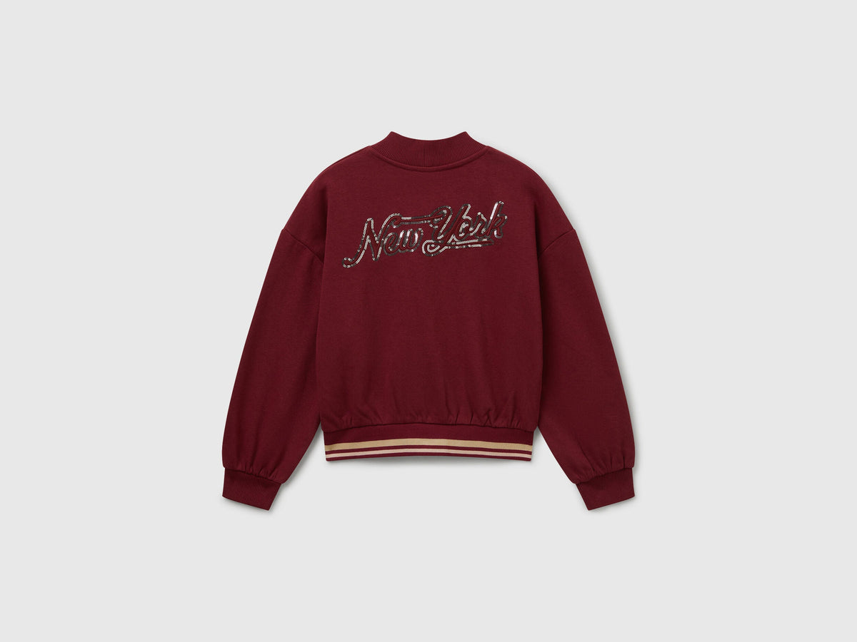 Benetton_Burgundy_Sweat Cardigan with Sequins_32N4C600J_236_02