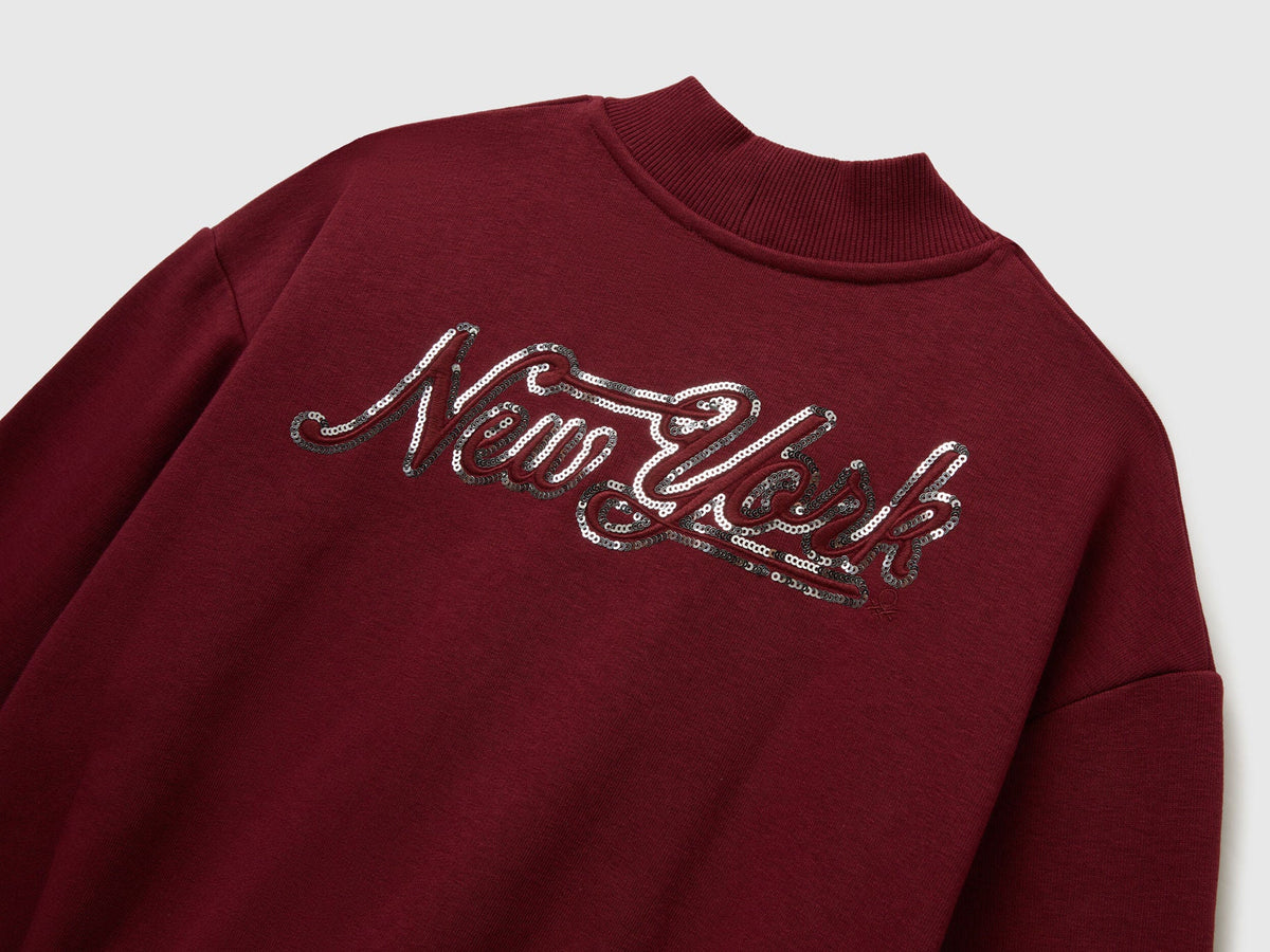 Benetton_Burgundy_Sweat Cardigan with Sequins_32N4C600J_236_03