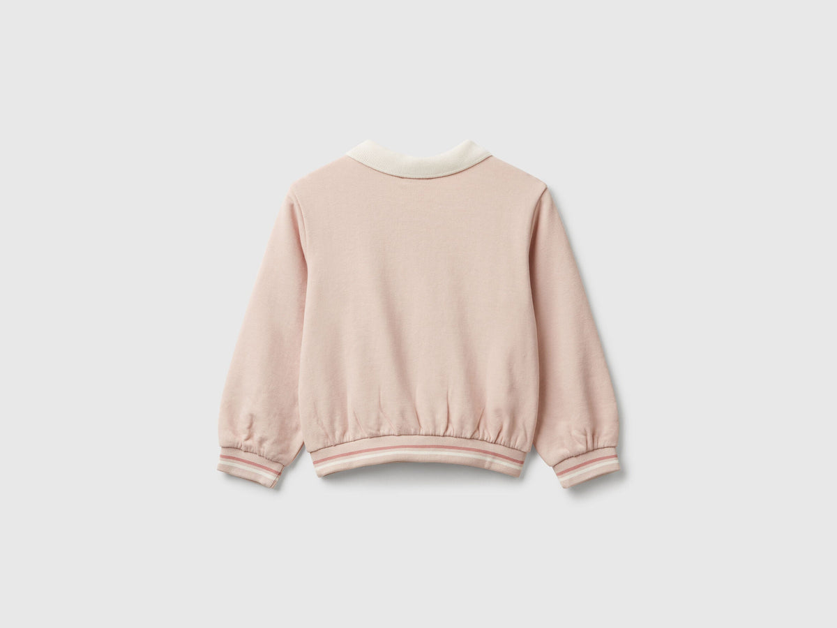 Benetton_Soft Pink_Sweatshirt with Collar_32N4G10KJ_12U_02