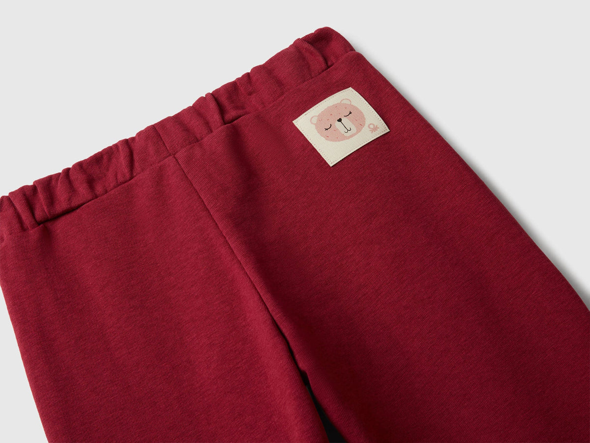 Benetton_Burgundy_Joggers with Bow_32N4GF054_236_03