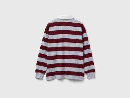Benetton_Burgundy_Striped Cotton Polo_33CKC301X_901_02