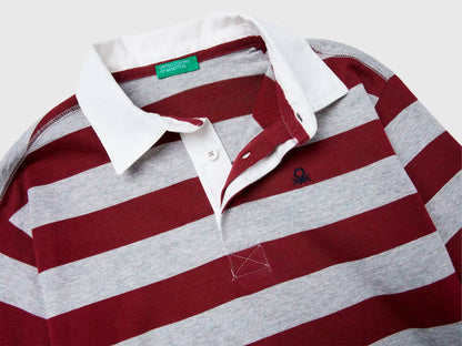 Benetton_Burgundy_Striped Cotton Polo_33CKC301X_901_03