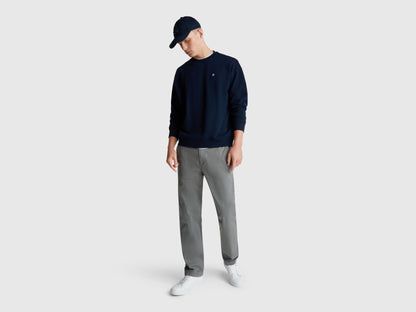Benetton_Dark Blue_Sweatshirt with Logo Patch_342ZU1093_016_03