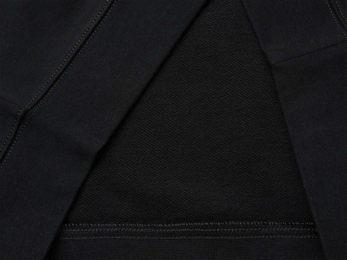 Benetton Black Men Closed Sweatshirt with Logo Patch SKU: 342ZU1093_700 Image 03